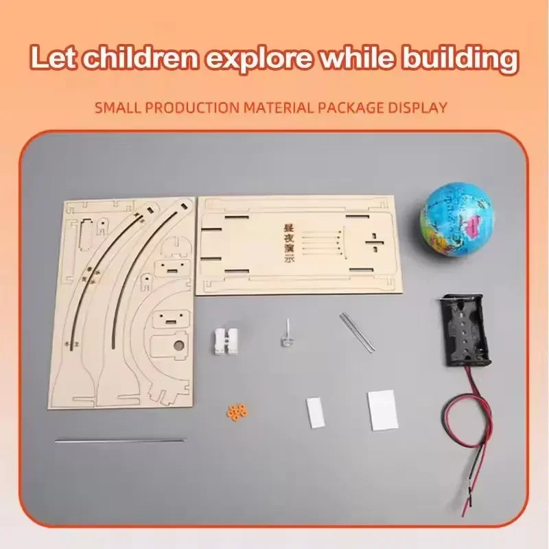 Kids Science Toys Day Night Alternation Globe Funny Teaching Aids Educational Toys DIY Technological Physics Learning Kit Toys