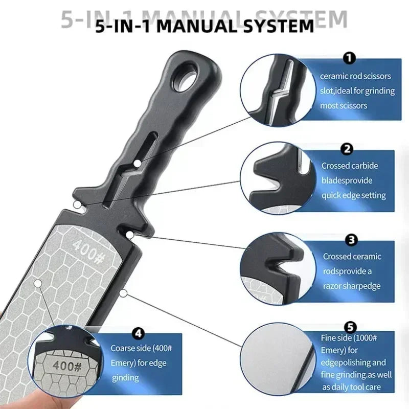 Multifunctional Sharpener Kitchen Knife Clipper Multifunctional Sharpener Double Sided Ceramic Diamond Sharpener Tungsten Steels