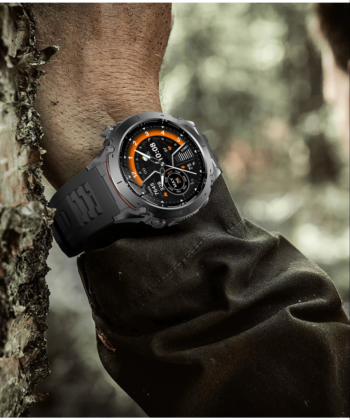 2025 GUHUAVMI Y-101 GPS Sports Smart Watch 10ATM Waterproof Built-in Dual-Band GNSS Compass Altimeter Military Grade Smartwatchs