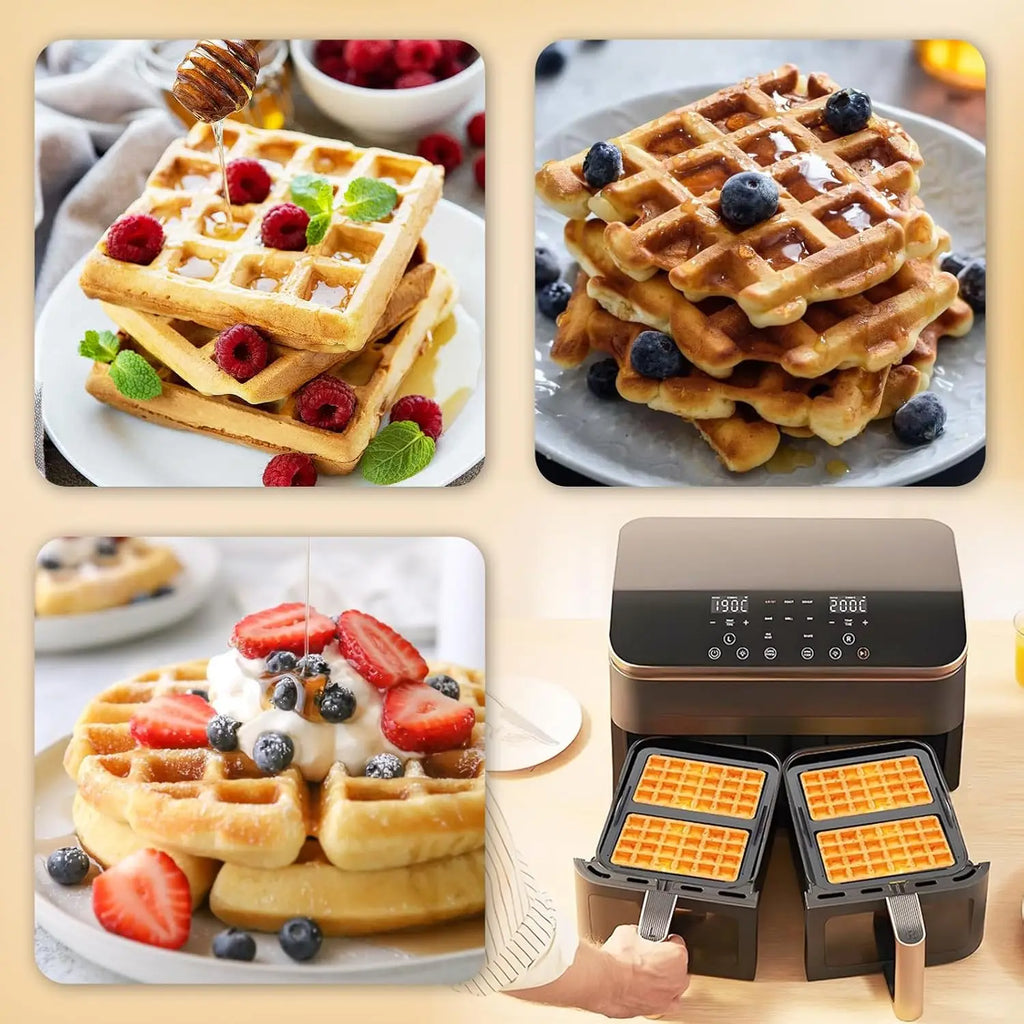 Silicone Air Fryer Waffle Molds Non Stick Liner Hot Air Fryer for Ninja AF300EU AF400EU AF451EU SL400EU AF500DE Baking  Philips