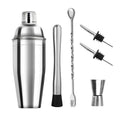 6/9pcs Stainless Steel Cocktail Shaker Bartending Tools Bartender Kit Martini Sharker Drink Mixer Set With Storage Bag