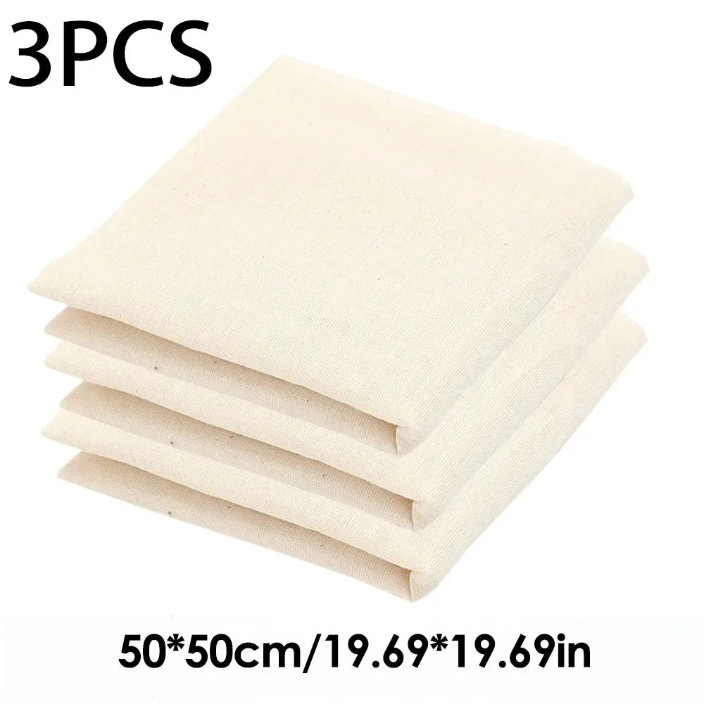 Reusable Nut Milk Cloth Bag Strainers Unbleached Natural Cotton Cheesecloth Cheese Yogurt Tofu Filter Kitchen Fine Mesh Strainer