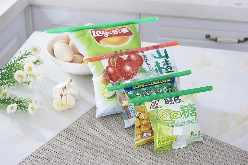 Bag Clip Food Snack Bag Sealing Clip Sealing Stick Food Preservation Sealer Reusable Kitchen Storage Organizer