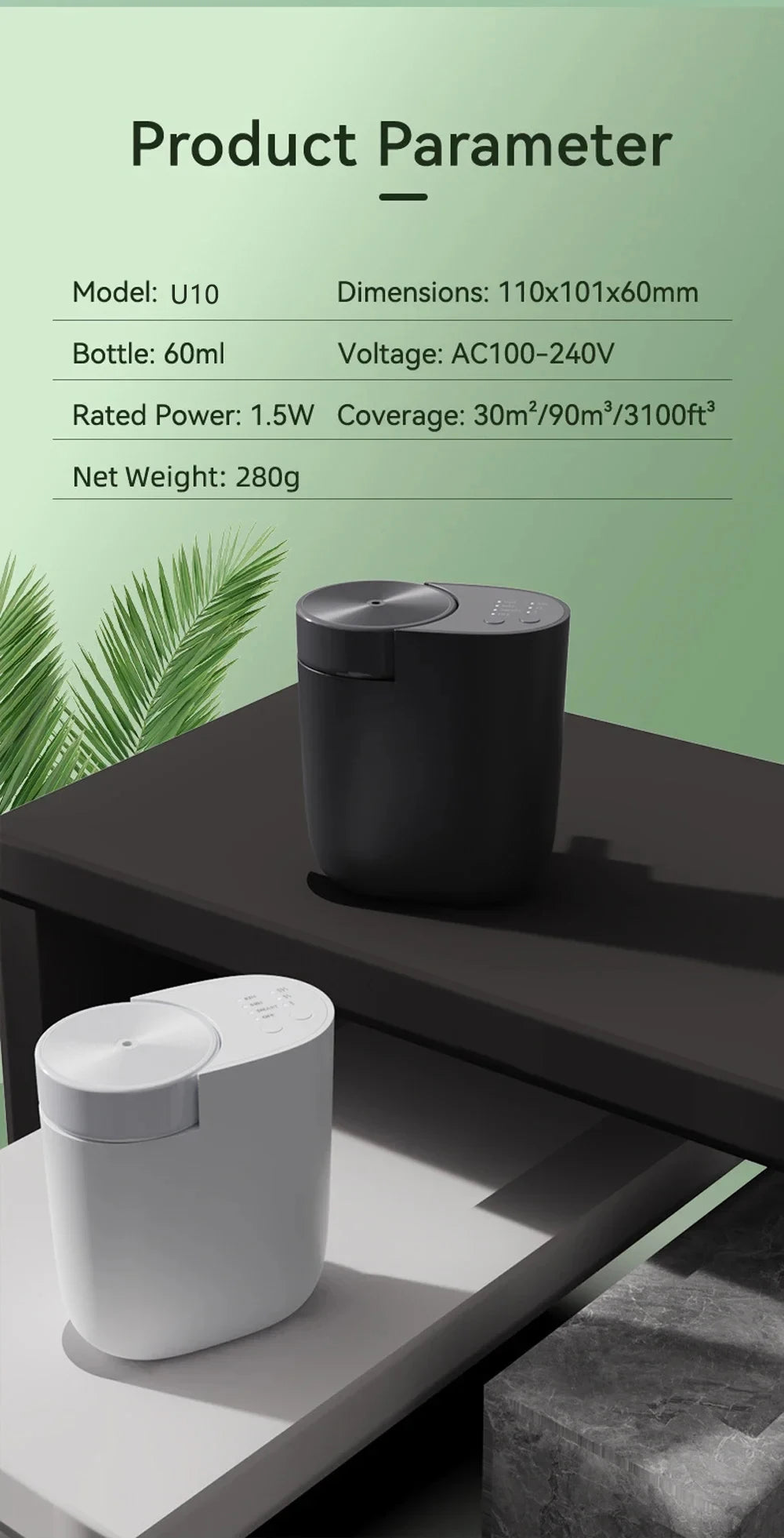 Plug in Wall Waterless Diffuser Room Fragrance Diffuser for Home Hotel Toilet Bathroom Wireless Portable Aromatherapy Diffuser