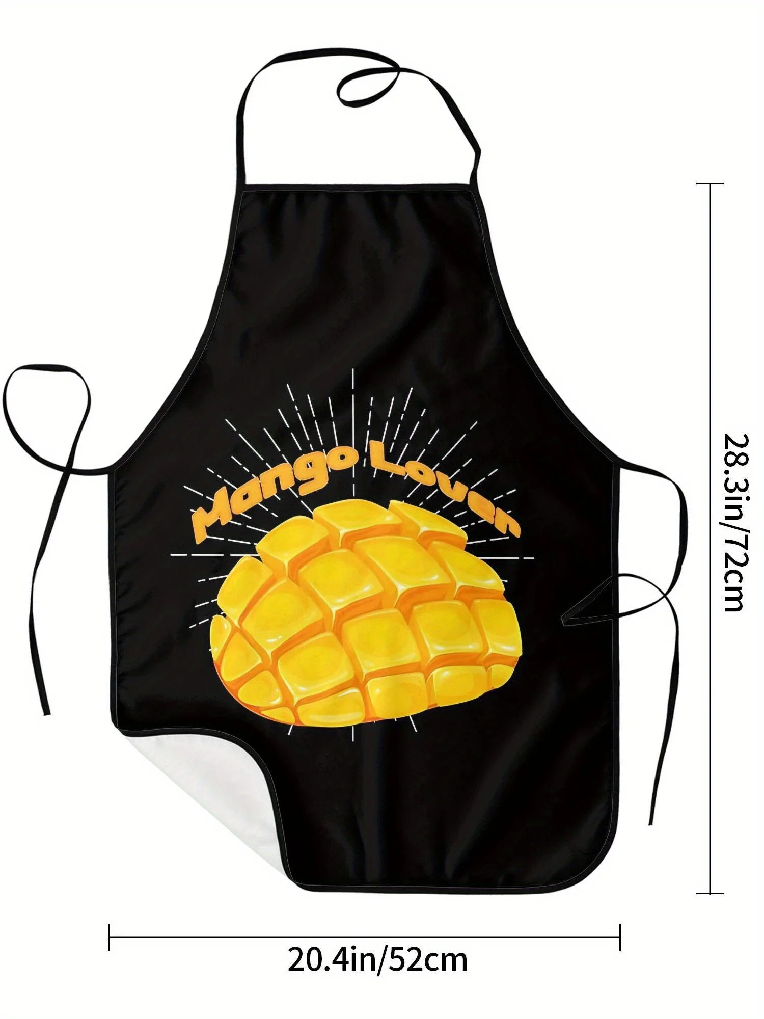 Mango Lover Retro Mango Print Apron - Adjustable Chef Apron with Mango Fruit, Unisex Cooking Apron for & Men, for & Use
