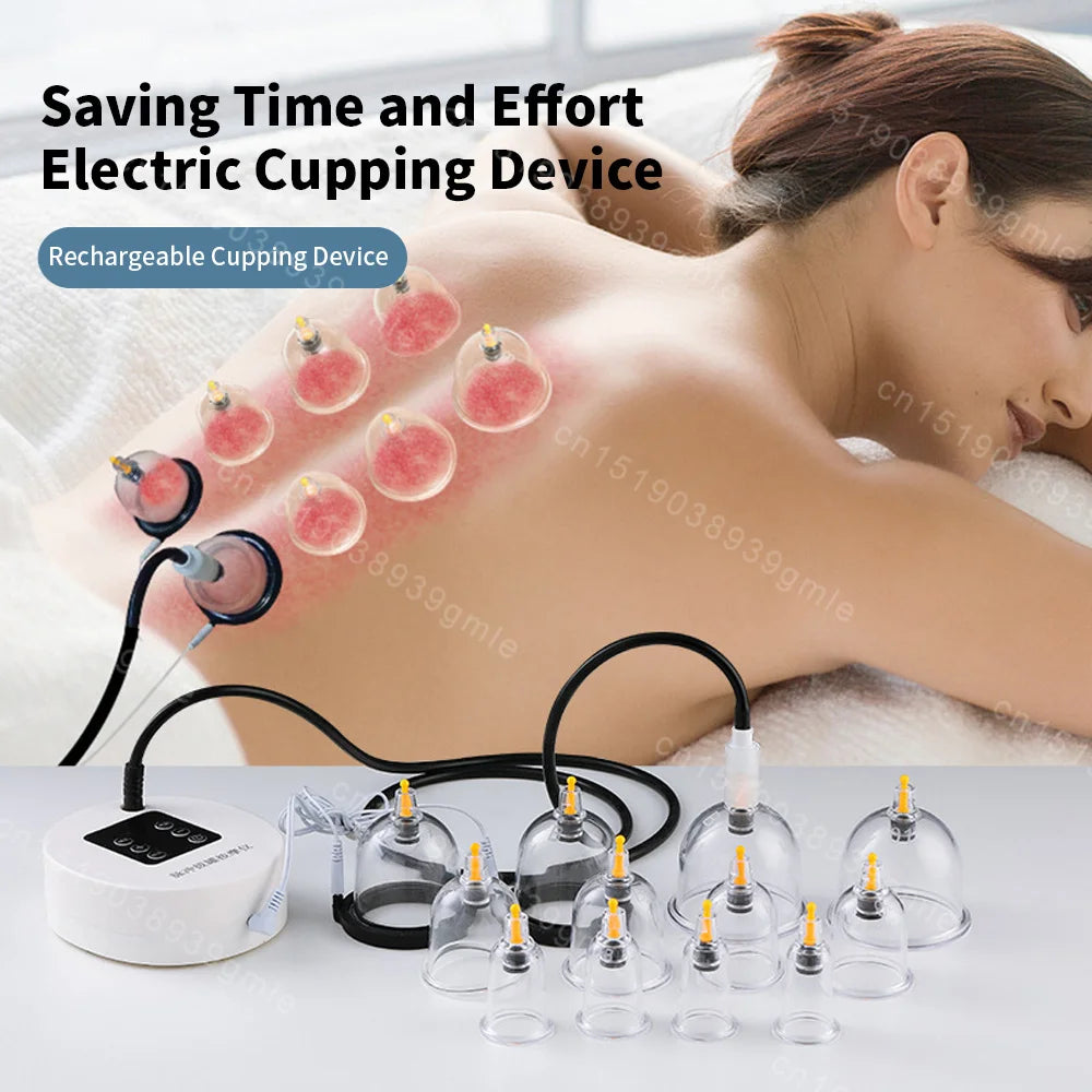 12Pcs Massage Vacuum Cupping Therapy Set Physiotherapy Healthy Self-Help Whole Body Applicable Appliances Massage Tool Tube Jars