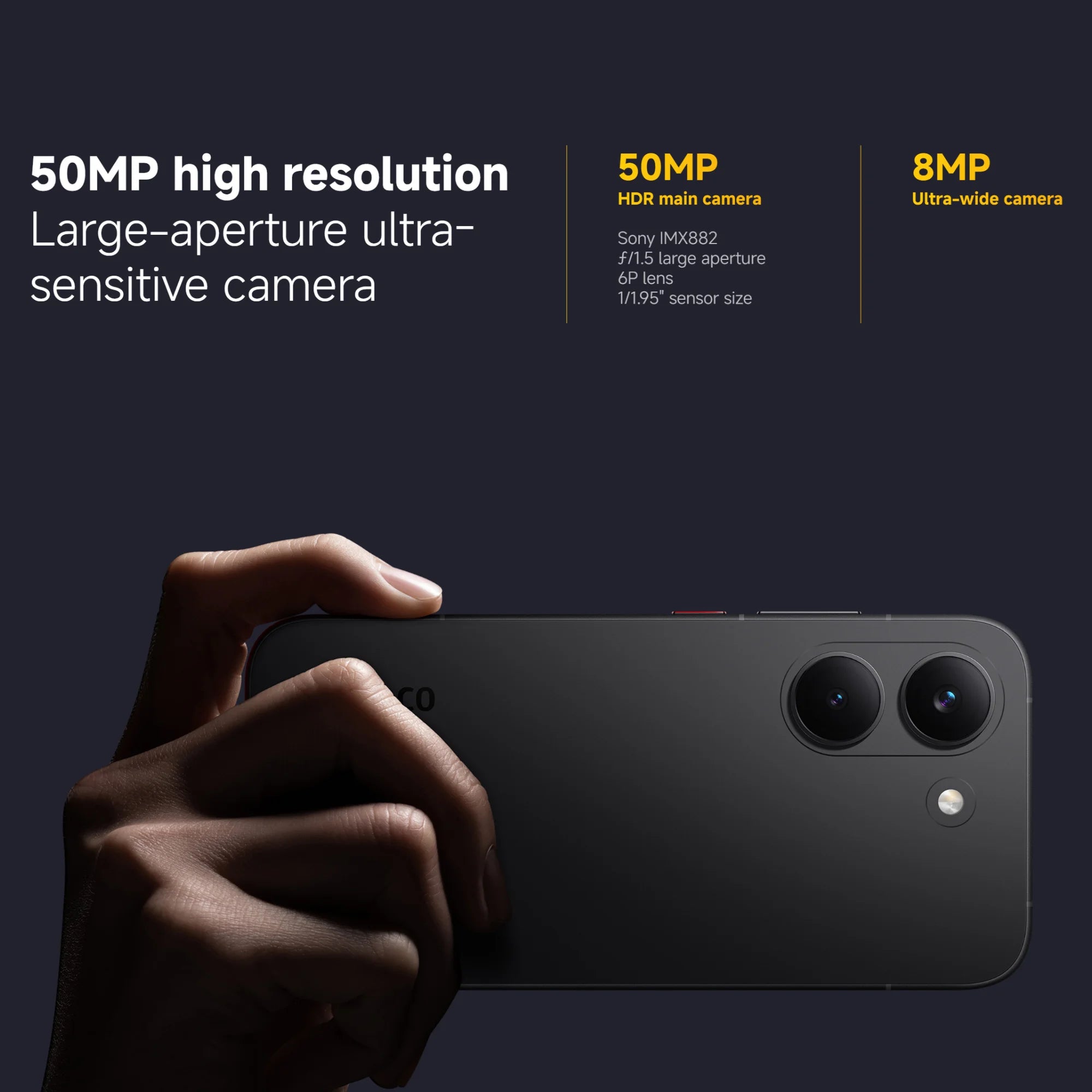 POCO X8 Pro 5G 8+256GB Global Version 6.59" 1.5K 120Hz Display Dimensity 8500-Ultra 50MP Camera 6500mAh 100W HyperCharge IP68