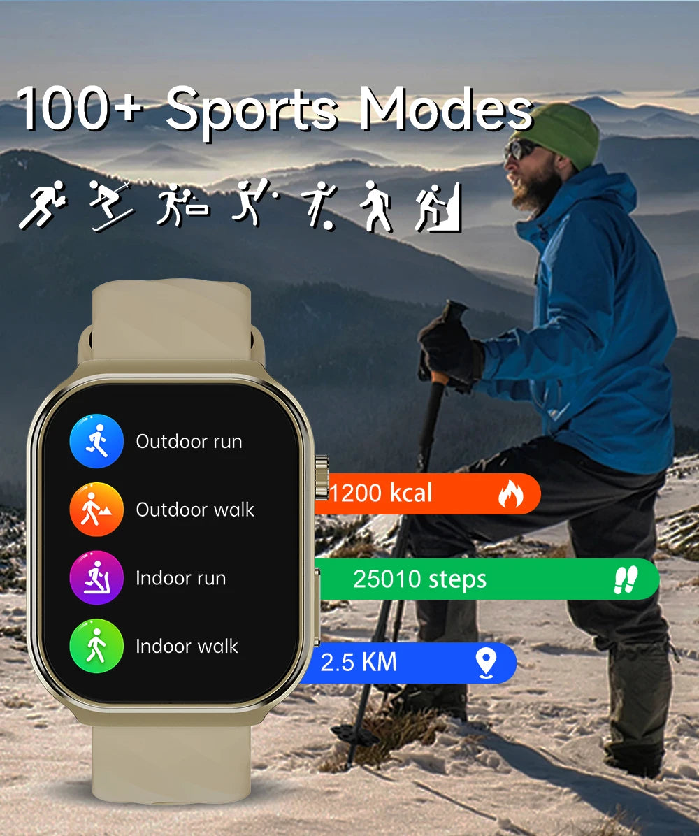 LIGE 2026 New AI Healthy Diagnose Smart Watch Blood Lipid Uric Acid Bluetooth Call Blood Pressure Health Smartwatch Men Women