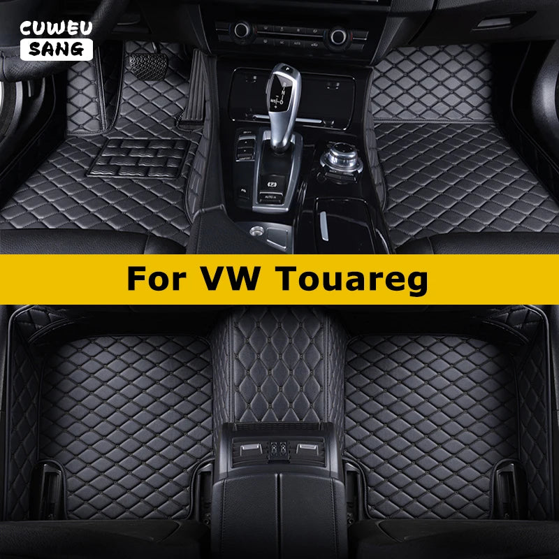 CUWEUSANG Custom Car Floor Mats For VW Touareg Auto Carpets Foot Coche Accessorie
