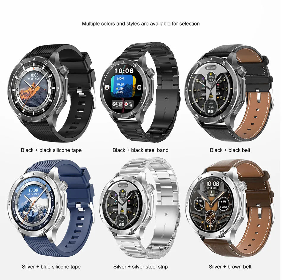 OPPO New X2 Bluetooth Call Smart Watch AMOLED HD Screen GPS Outdoor Sports Fitness Watch Health Monitoring Smartwatch Android