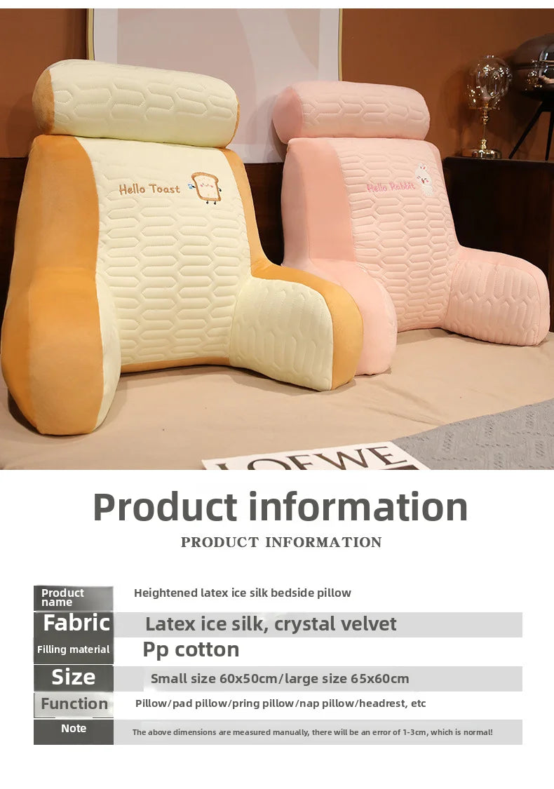 Summer Ice Shreds Pillow Panda Increase in Height Lumbar Support Detachable Washable Cushion Student Dormitories Bed Backrest