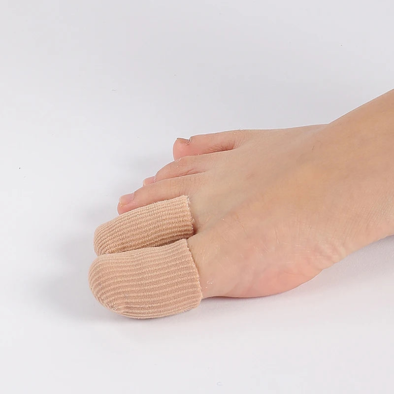 1Pc Toe Tube Corrector Bunions Corn Foot Pain Relief Orthotics Fabric Toe Tube Cover Protector Finger Toe Separator Hallux Valgu