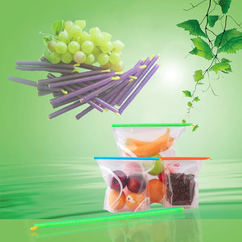 Bag Clip Food Snack Bag Sealing Clip Sealing Stick Food Preservation Sealer Reusable Kitchen Storage Organizer