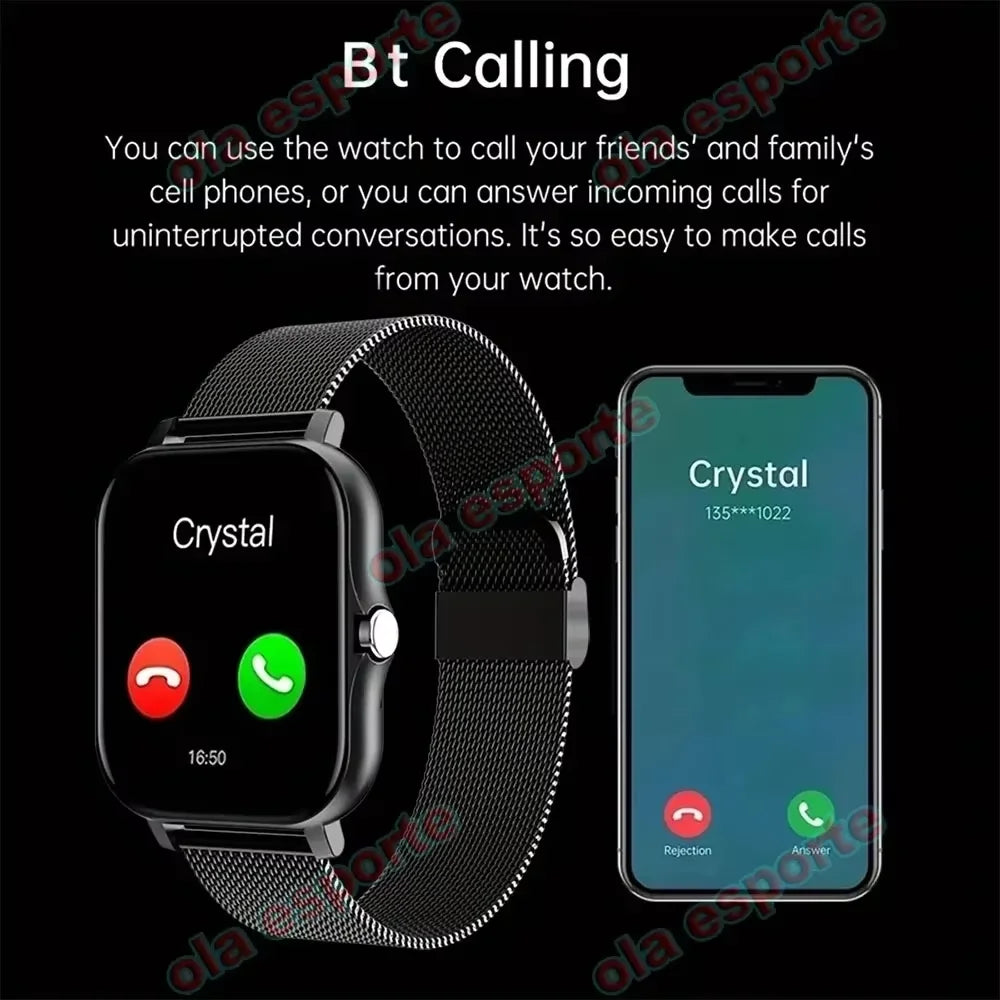 New Smartwatch 1.83'' HD Screen Heart Rate/Sleep Monitor Wireless Bluetooth Call Music Control Smart Watch For Men Women R30Max