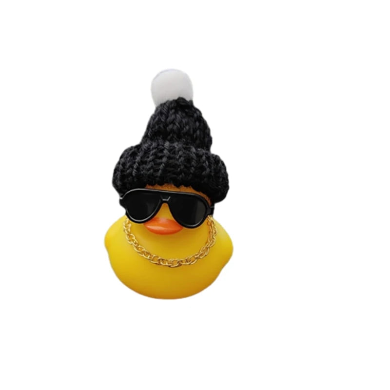 1PC Cute Black Knitted Hat and Sunglasses Car Accessories, Car Decorations, Festival Gifts
