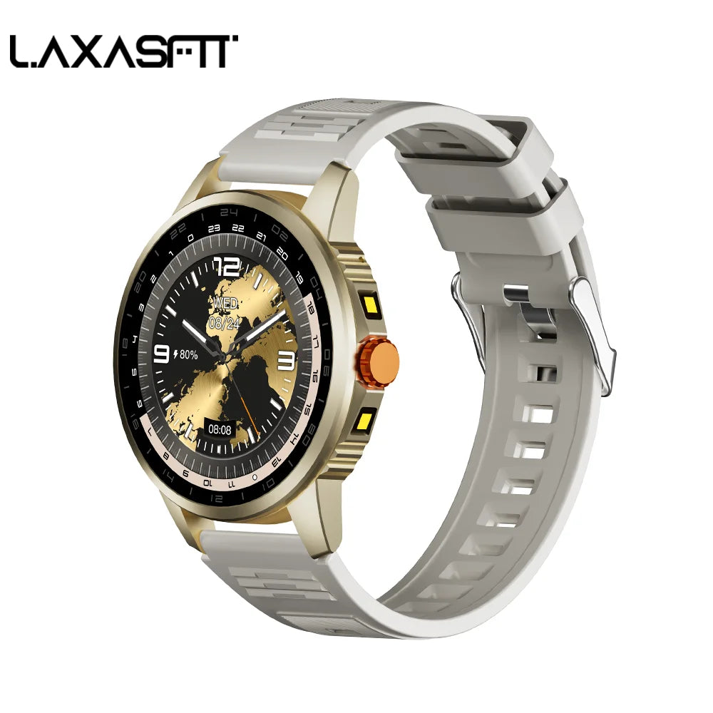2026 Men's Smart Watch LED Outdoor Flashlight Bluetooth Call Multifunctional Sports Fitness Tracker Large Capacity Battery