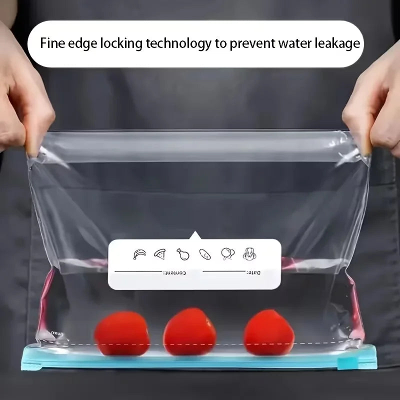45pcs Sealed Storage Bags, Zip-Lock Food Preservation Bags, Self-Sealing Food Storage Bags, Zip Shut Bags Fresh Food Storage Bag