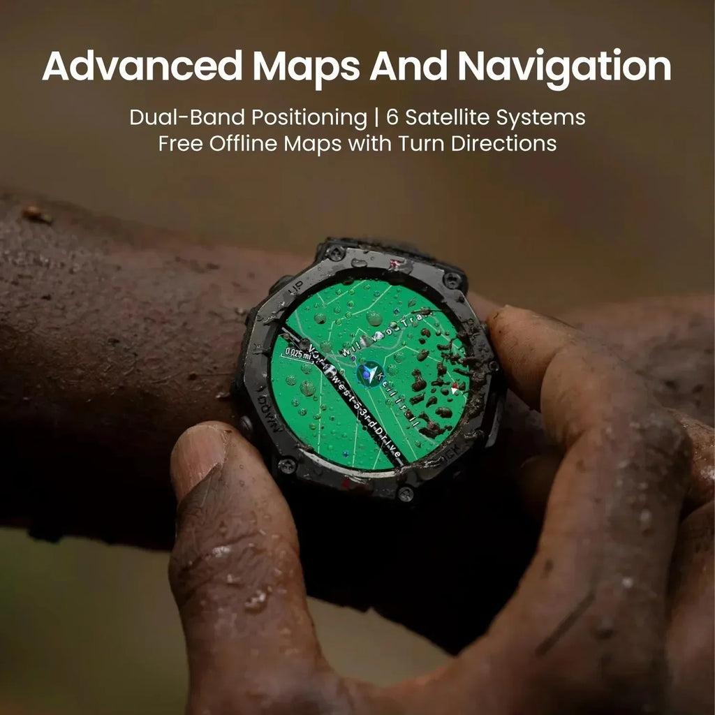 Original T-Rex 3 2025 For Amazfit Military gps smartwatc Built-in Compass Altimeter 10ATM Waterproof Sports Smartwatch Men Women