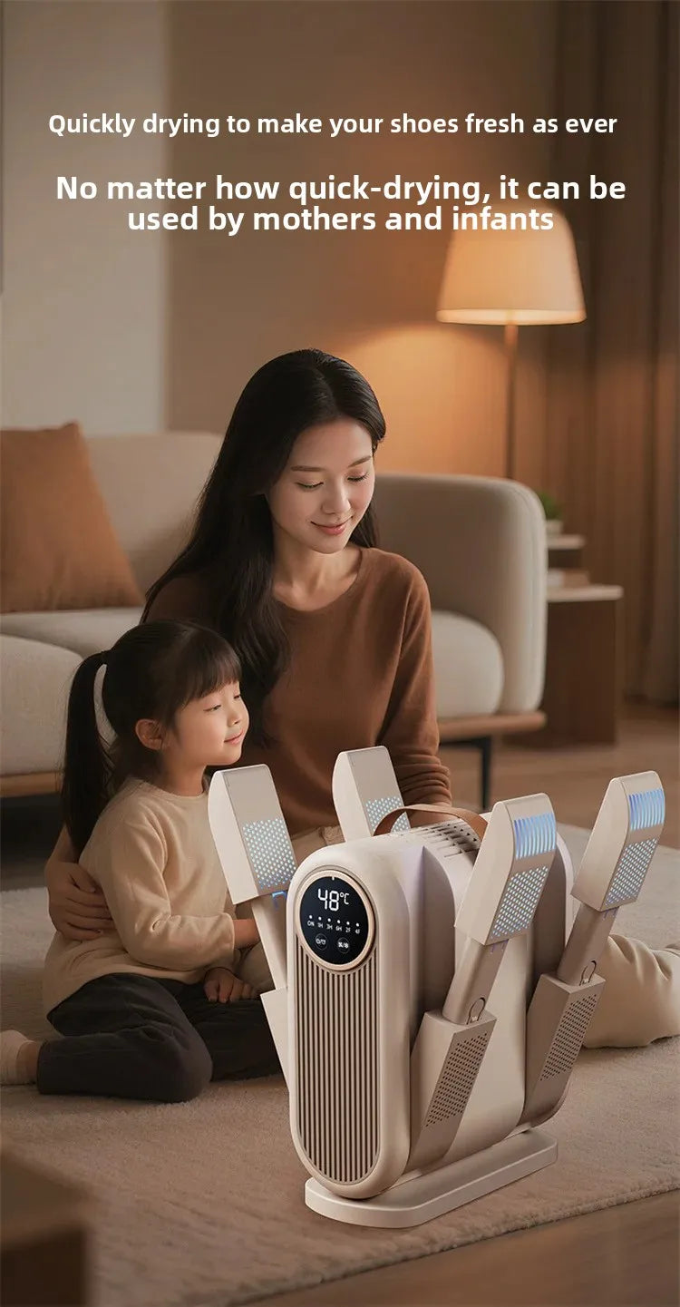 Portable Foldable Electric Shoe Dryer UV Blue Light UV Sterilization Deodorizing Shoe Dryer Fast Drying Household Shoe Dryer