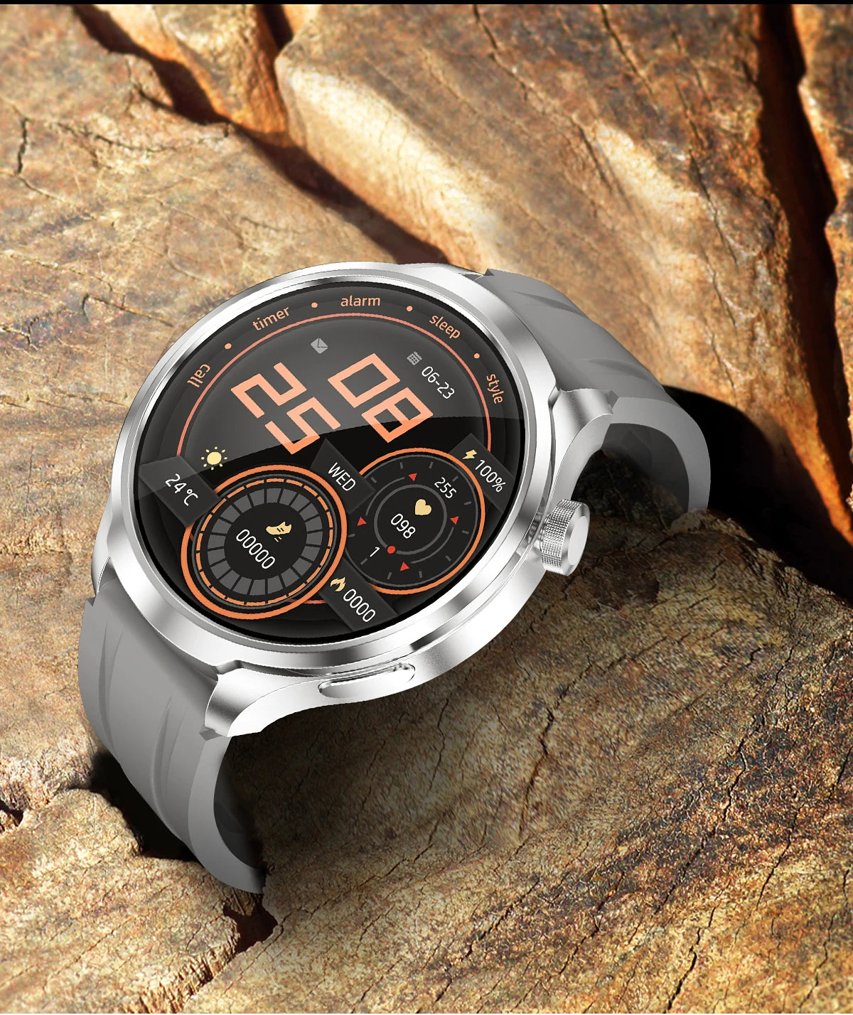 1.85-inch HD Sapphire Glass Smart Watch Men's GPS Movement Track NFC Bluetooth Call  Lingdong Island Health Detection Smartwatch