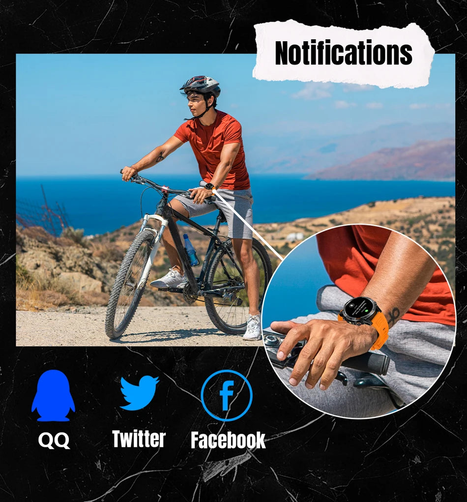 2025 New Professional GPS Sports Smart Watch Outdoor RIDE Run GPS track Swim Watchs Compass 3ATM Sports Bluetooth Call Watch Men