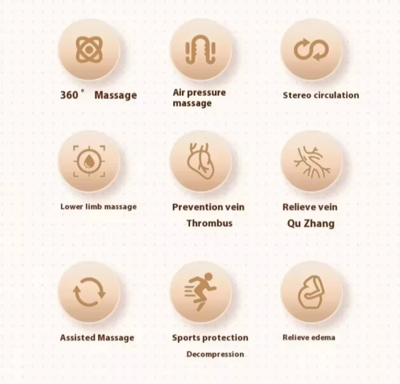 JinKairui Electric Pneumatic Leg Massager Extended Version for Deep Relaxation of Thighs, Calves and Feet with Remote Control