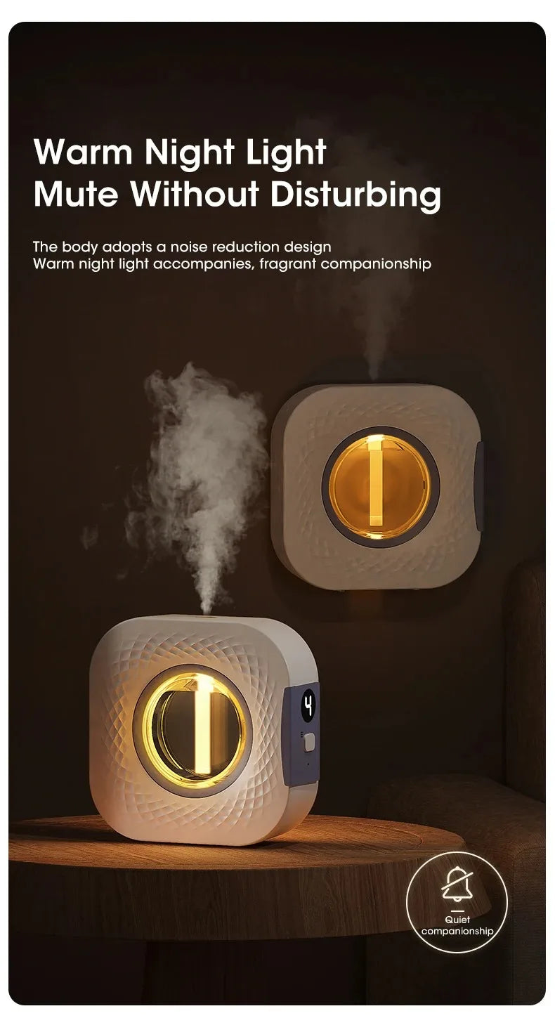 Automatic Aromatherapy Machine Portable Fragrance Sprayer Essential Oil Diffuser Bathroom Air Deodorization Hilton Lavender Oil