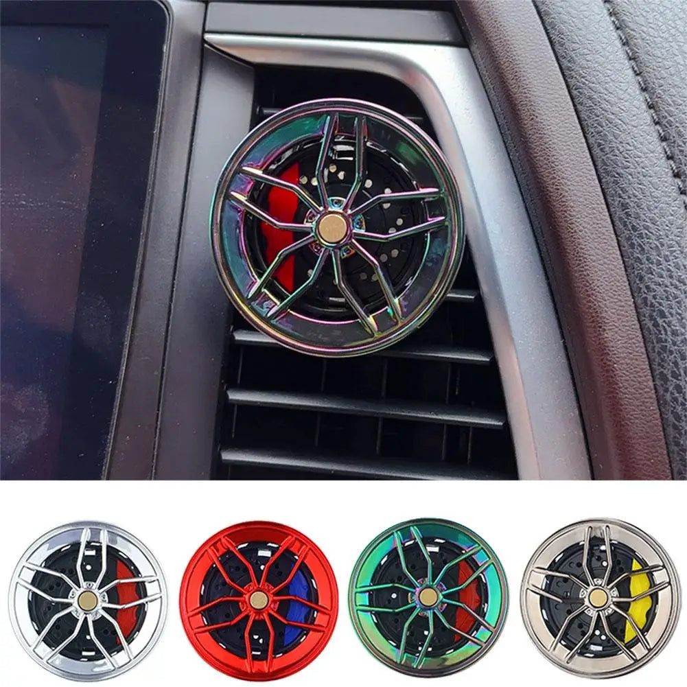 Car Air Freshener Rotatable Clip Auto Wheel Hub & Air Vent Fragrance Tire Fragrance Clips Decorative Car Accessories