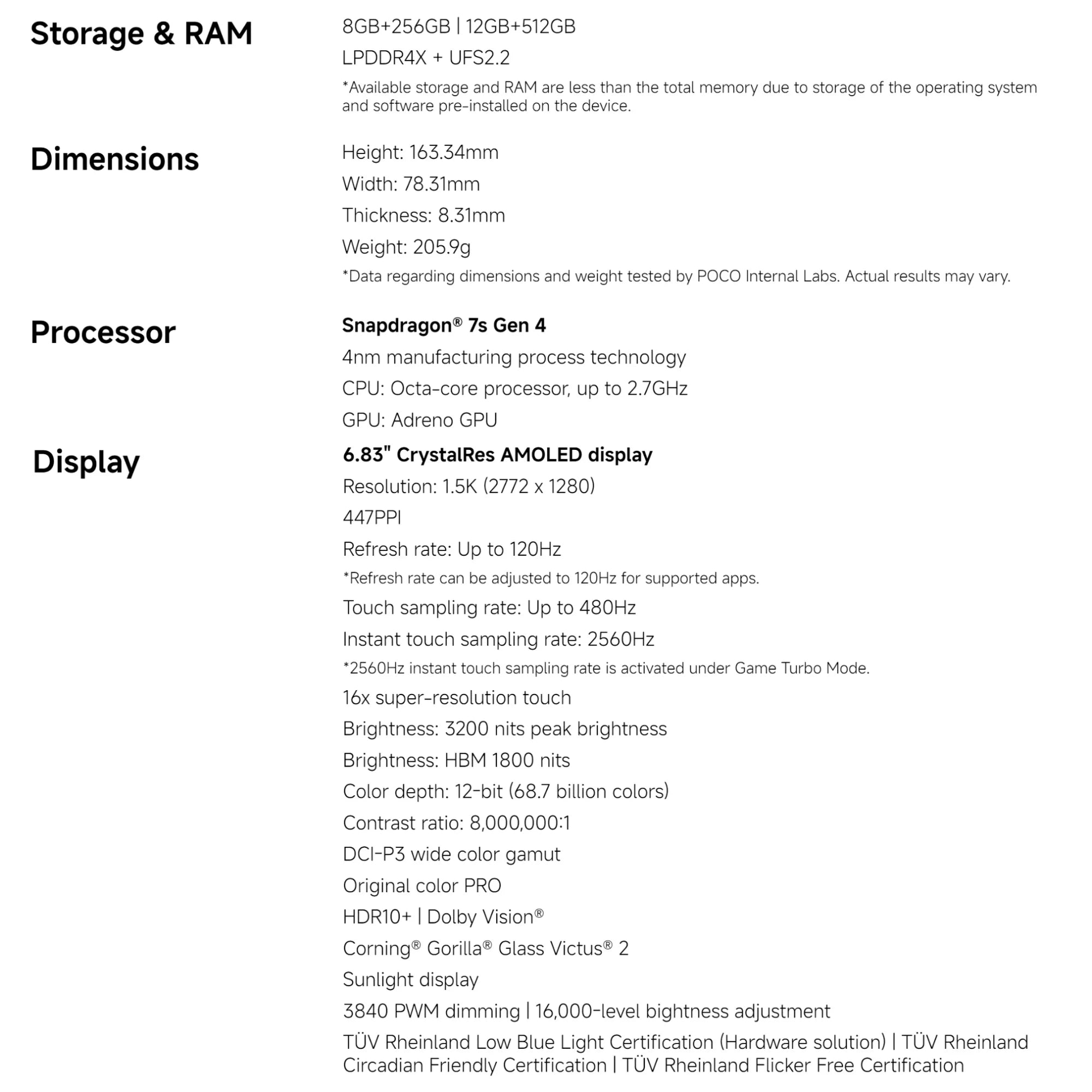 POCO M8 Pro 5G 8+256GB Global Version Snapdragon® 7s Gen 4 6.83" CrystalRes 1.5K 120Hz AMOLED display 50MP Camera 6500mAh 100W