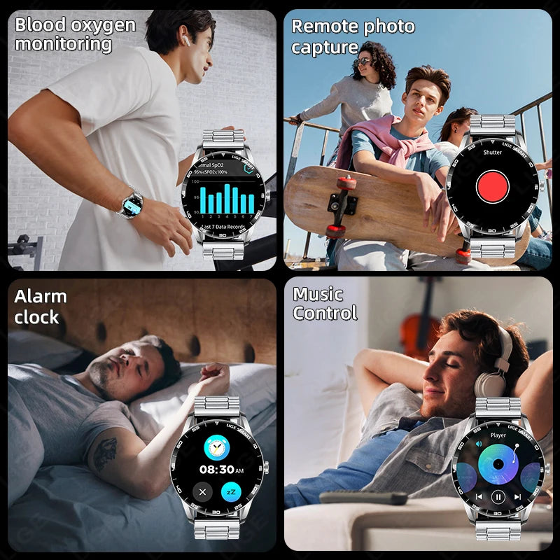 LIGE Smart Watch Men 2026 Full Touch Screen New Heart Rate Monitor IP68 Waterproof Sport Fitness Watch Bluetooth Call Smartwatch