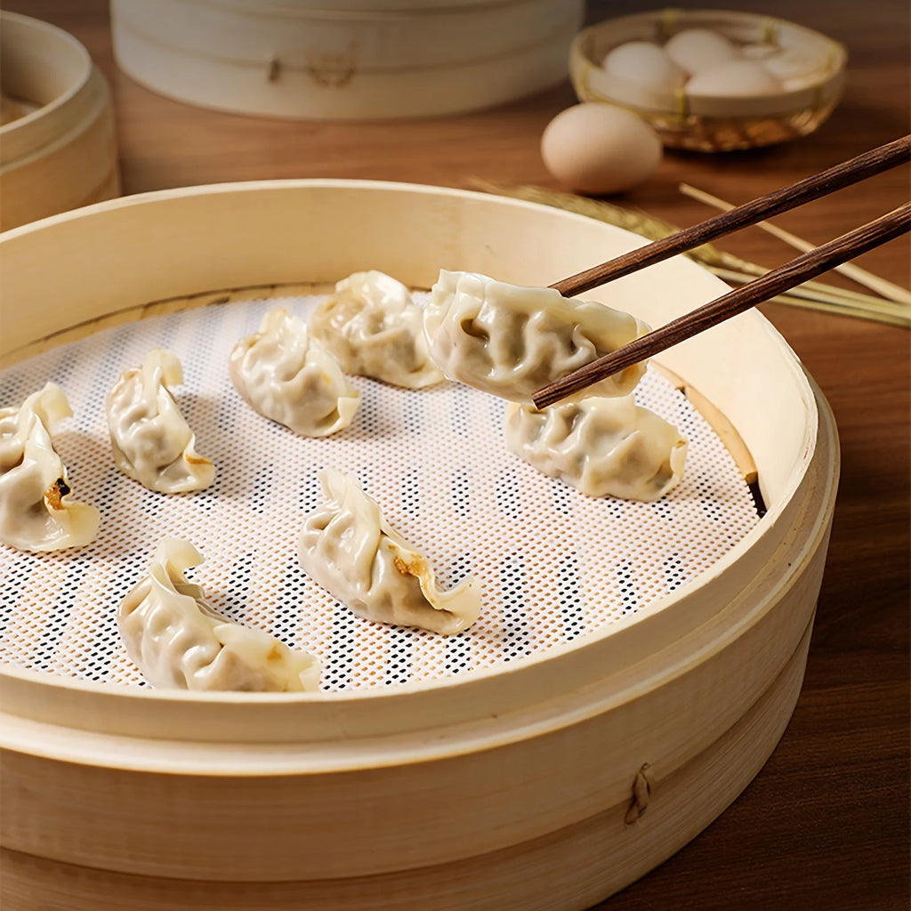 5Pcs Silicone Steamer Pad High Temperature Resistance Steamer Cloth Reusable Non-Stick Steamer Liners Dim Sum Cooking Steam Mat