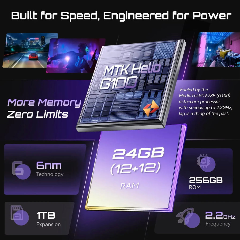 [Ship From UK] Cubot P90 Android 15 Smartphone 24GB(12+12) RAM 256GB ROM 6.88" 120Hz 64MP+16MP 5100mAh NFC Cellphones