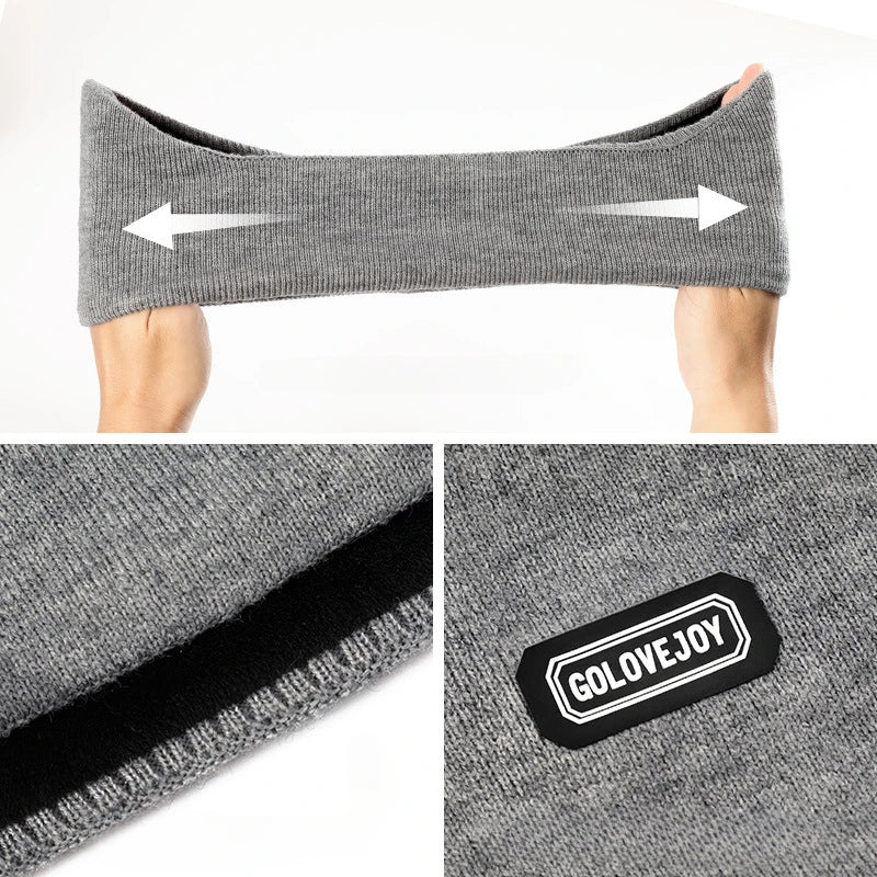 Winter Warm Earmuffs Anti Cold Knitted Plush Headband Ear Covers Outdoor Cycling Ski Running Thermal Soft Unisex Ear Warmers