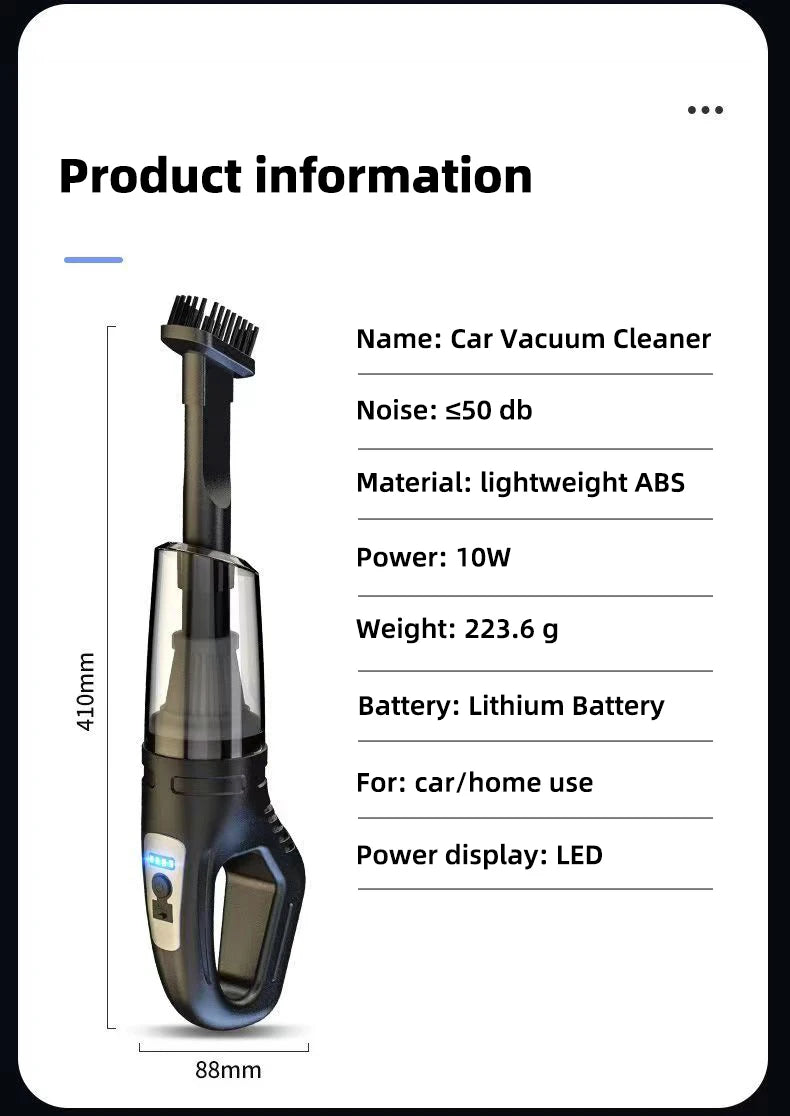 Wireless and corded dual-use, with extraordinary suction power.