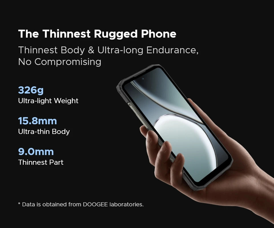DOOGEE Blade10 Max Rugged Phone 6.56" 90Hz IPS Display 10300mAh Battery Phone 8GB 256GB 1.54" Rear Display 50MP AI Main Camera