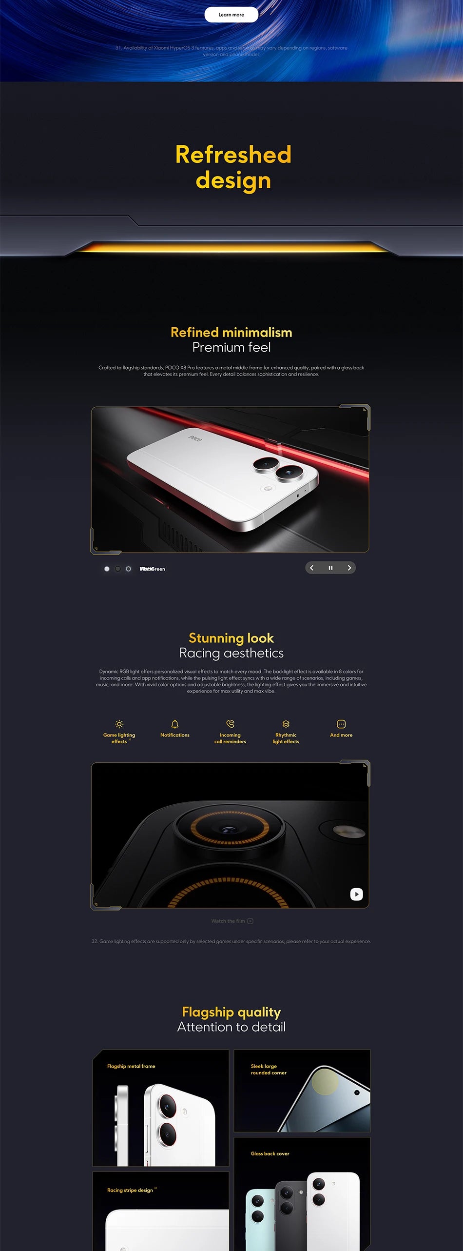 Global Version POCO X8 Pro Dimensity 8500-Ultra Processor Smartphone 6.59" 1.5K 120Hz Display 6500mAh(typ)  100W HyperCharge