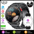LIGE Outdoor Sports Smart Watch Men HD Screen 1100mAh Large Battery Long Standby Time Bluetooth Call IP68 Waterproof Smartwatch