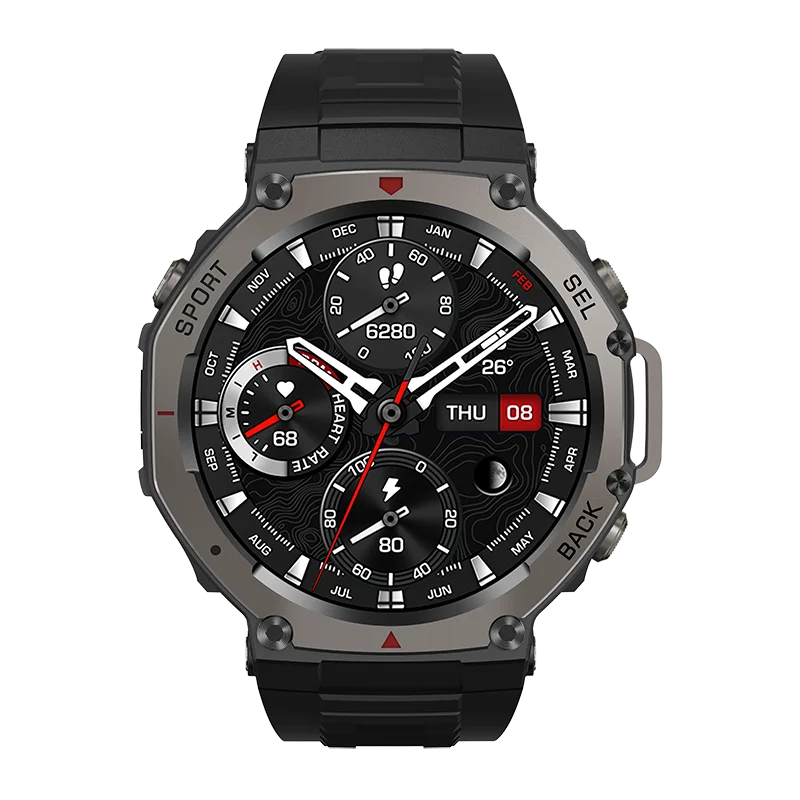 New GPS Smart Watch Men Compass Altimeter Barometric 5ATM Waterproof AMOLED HD Watch Bluetooth Call Heart Rate Sport Smartwatch