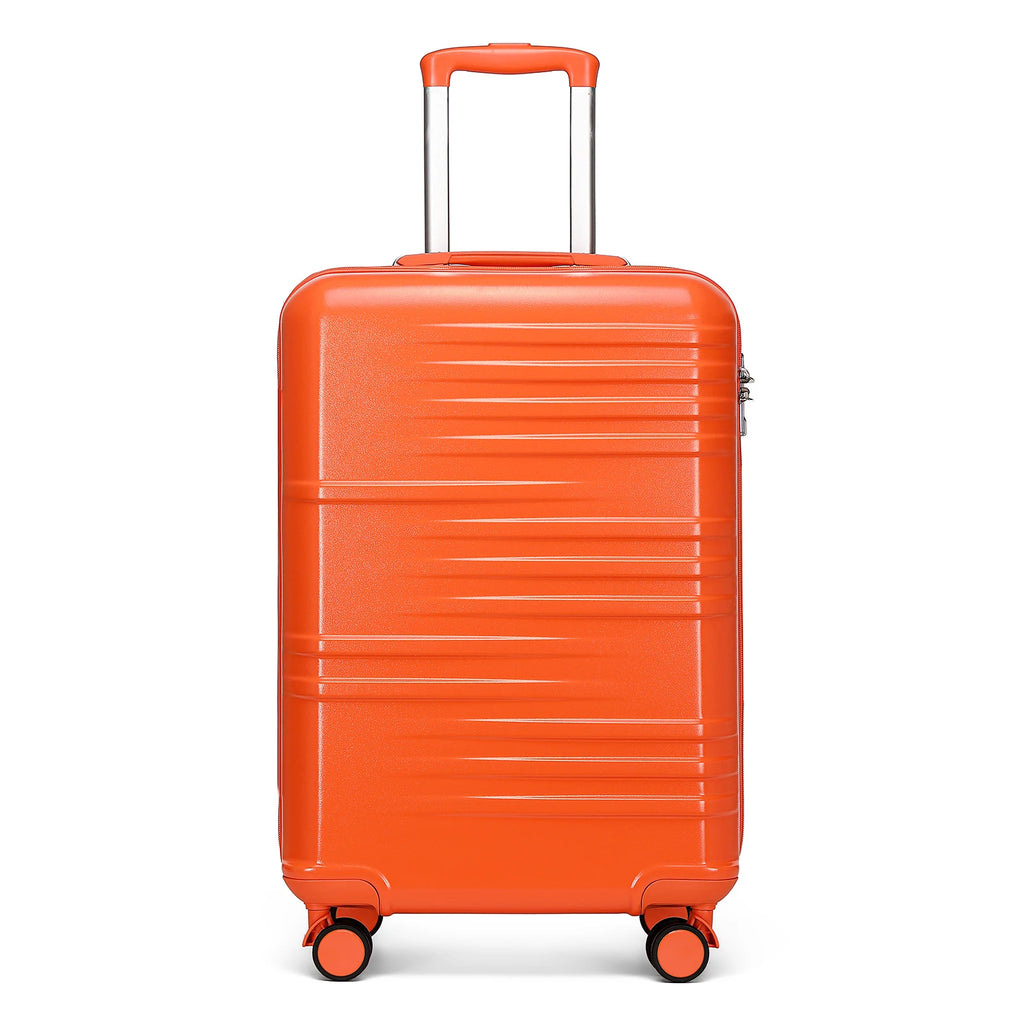 British Traveller Lightweight Hard Shell Suitcase ABS+PC, 20/24/28 inches, 4 spinner wheels with combination lock