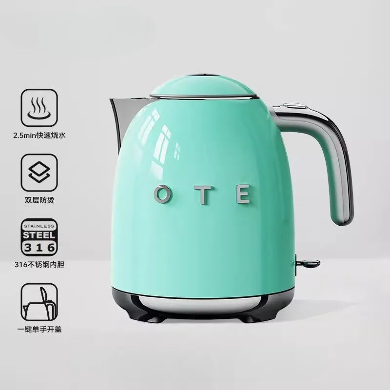 0.8L Pink Automatic power Off 316Stainless Steel Electric Kettle Water Boiler Strix Thermostat Heat-proof
