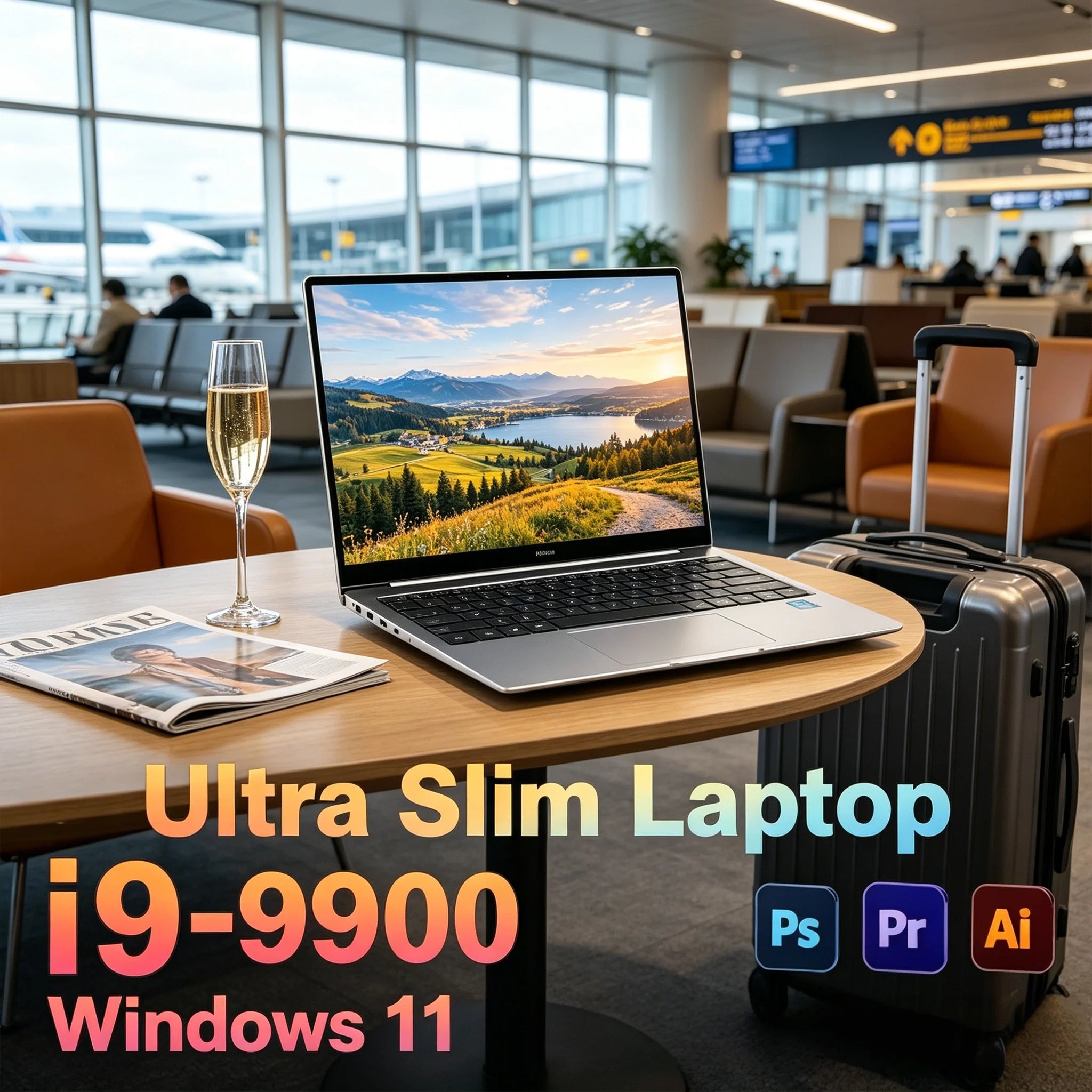 High Performance Gaming Laptop 15.6 Inch Intel I9-9900 Processor 32GB RAM 2TB SSD Portable Business Office Notebook