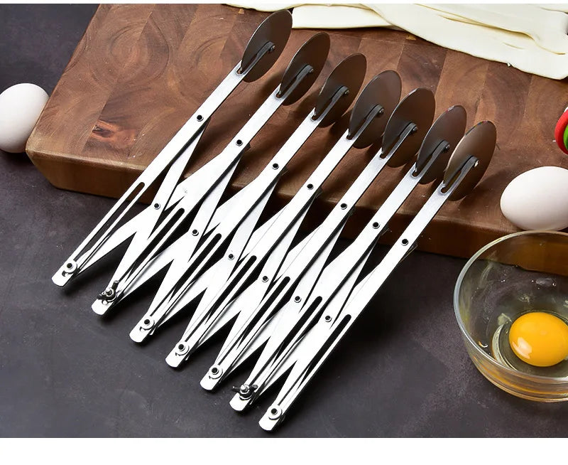 3/5/7 Wheels Cutter Dough Divider Side Pasta Knife Flexible Roller Blade Pizza Pastry Peeler Stainless Steel Bakeware Tools