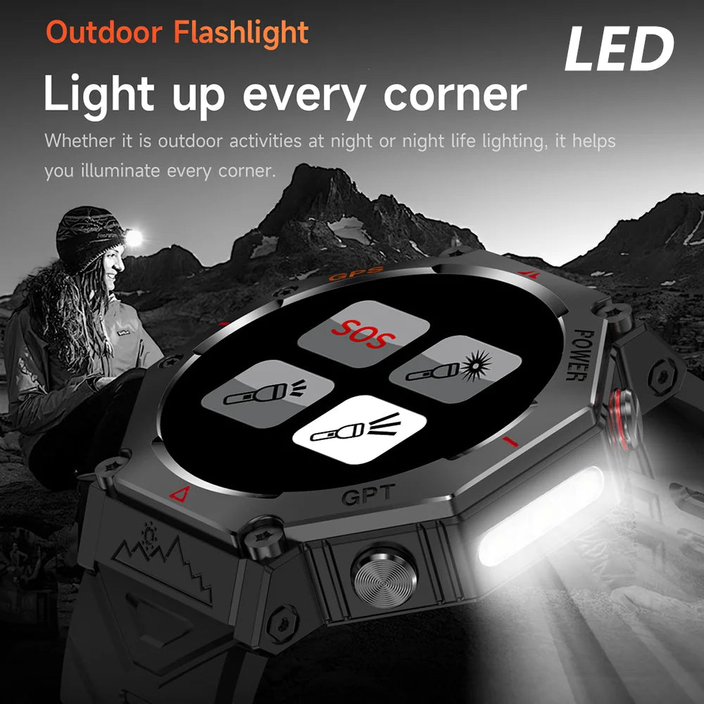 2026 T-Rex 3 Ultra Men Smart Watch Original 10ATM Waterproof GPS Rugged Compass Military 100+ Sports Mode Smart Bracelet
