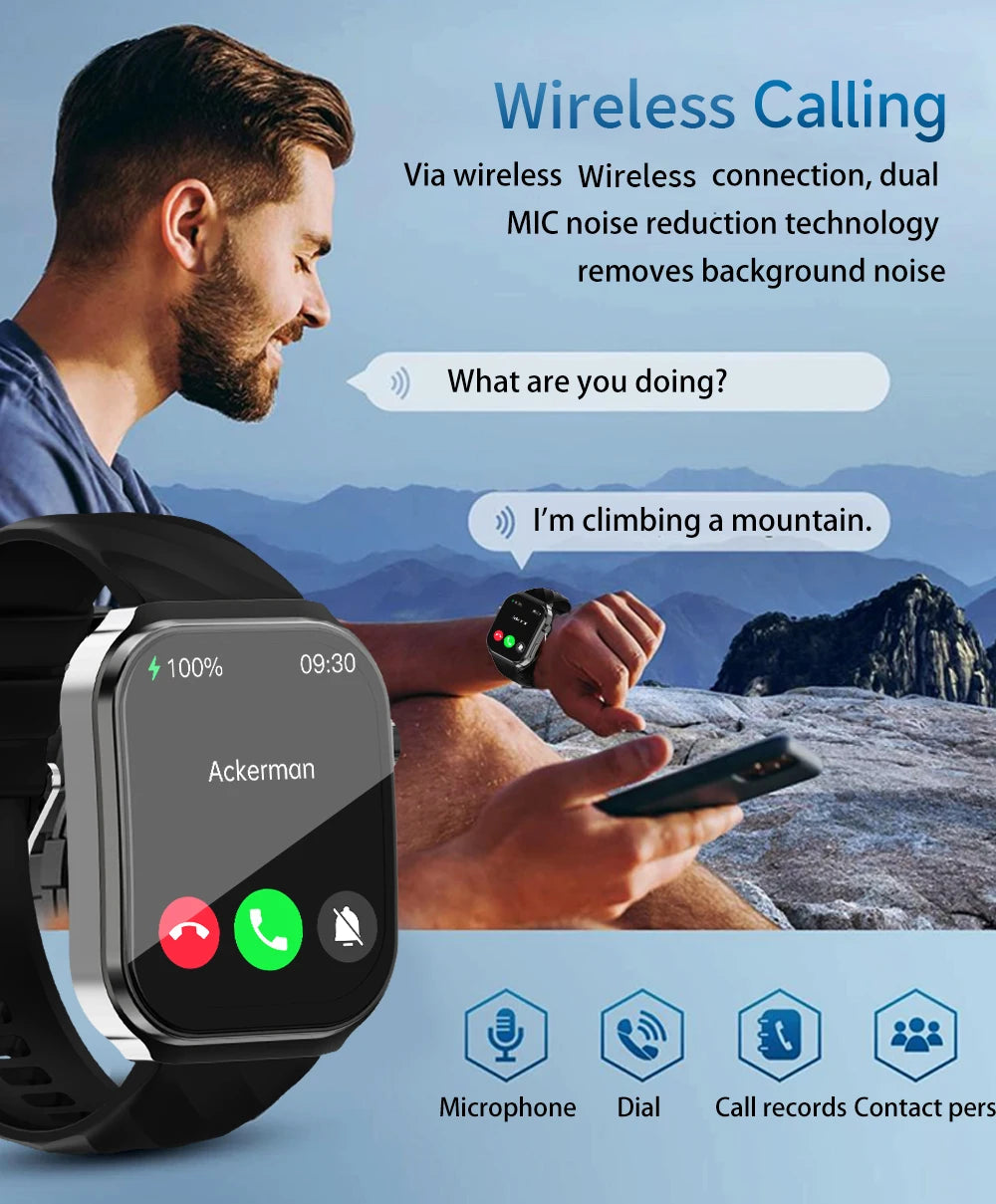 LIGE 2026 New AI Healthy Diagnose Smart Watch Blood Lipid Uric Acid Bluetooth Call Blood Pressure Health Smartwatch Men Women