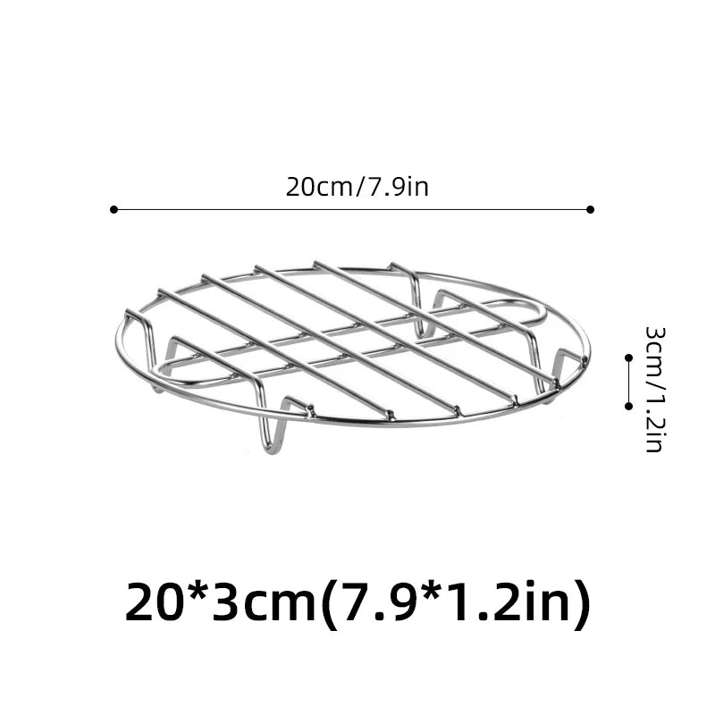 Microwave Oven Empty Grid Stainless Steel  BBQ High Chassis Fried Shelf Bracket Air Fryer Kitchen Cooker Accessories Barbecue