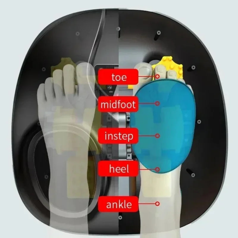 7 Modes Electric Foot Massager Shiatsu Air Pressure Infrared Heating Therapy Hot Compression Foot Muscle Relaxation Muscle Relax