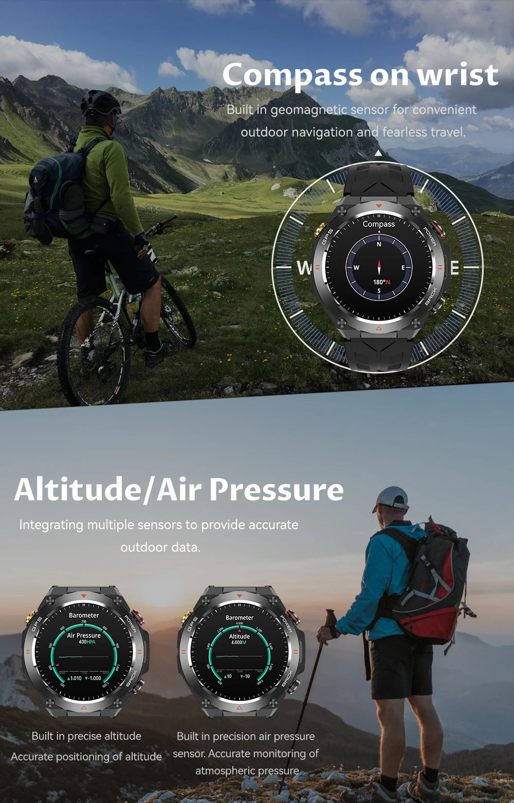 2024 COLMI V75 GPS Smart Watch 1.45" Ultra HD Display Built-in GPS & Compass Make/Receive Phone Calls Smartwatch 650mAh Battery