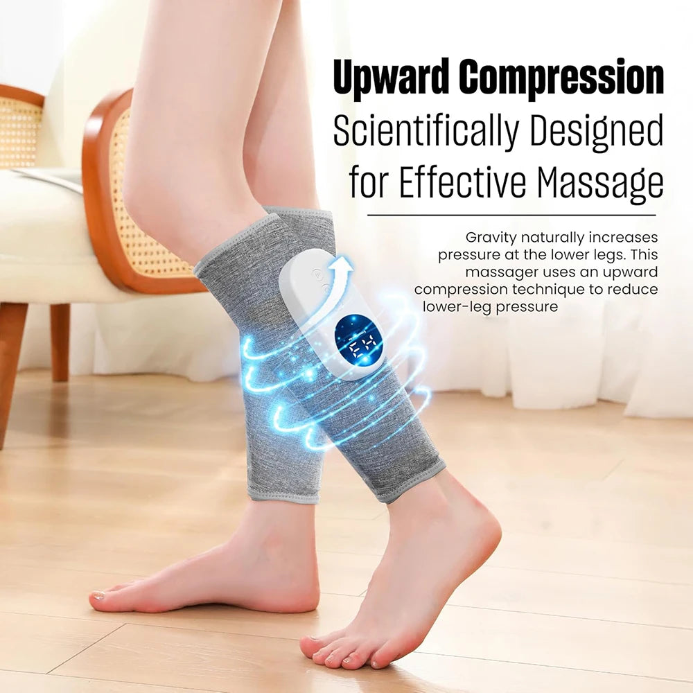 1/2Pcs Electric Leg Massager Wireless Rechargeable Air Compression Calf Massage Relax Leg 3 Modes 360° Air Pressure Leg Massage