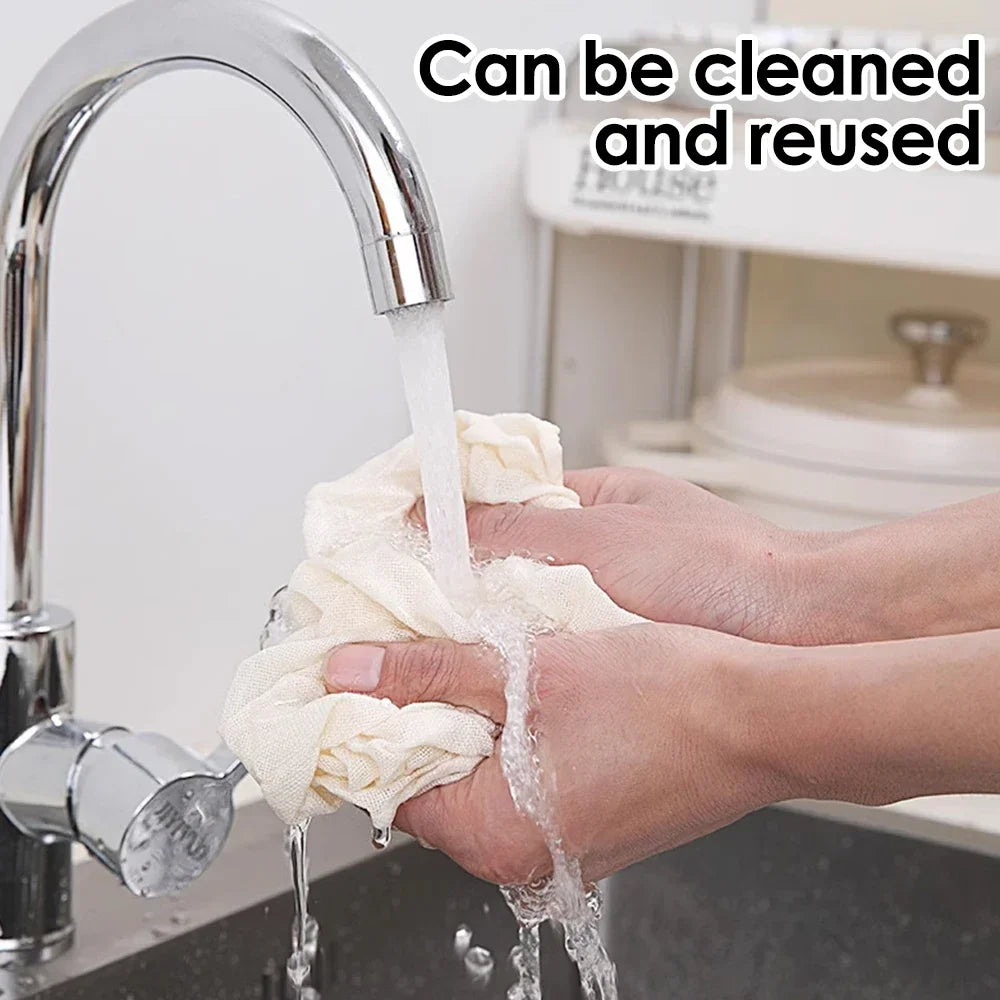 Reusable Nut Milk Cloth Bag Strainers Unbleached Natural Cotton Cheesecloth Cheese Yogurt Tofu Filter Kitchen Fine Mesh Strainer