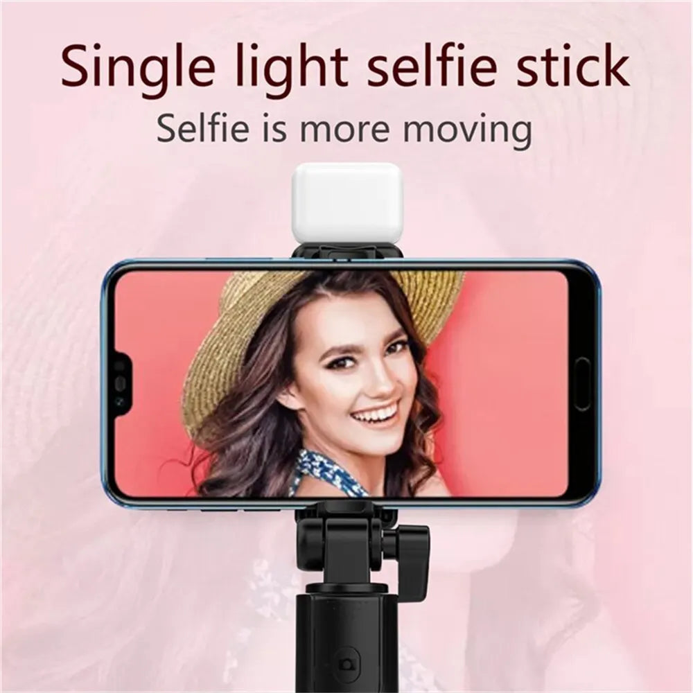 Phone Selfie Stick Tripod Bluetooth Remote Wireless Selfi Stick Phone Holder With Beauty LED Fill Light For Phone Live Streaming
